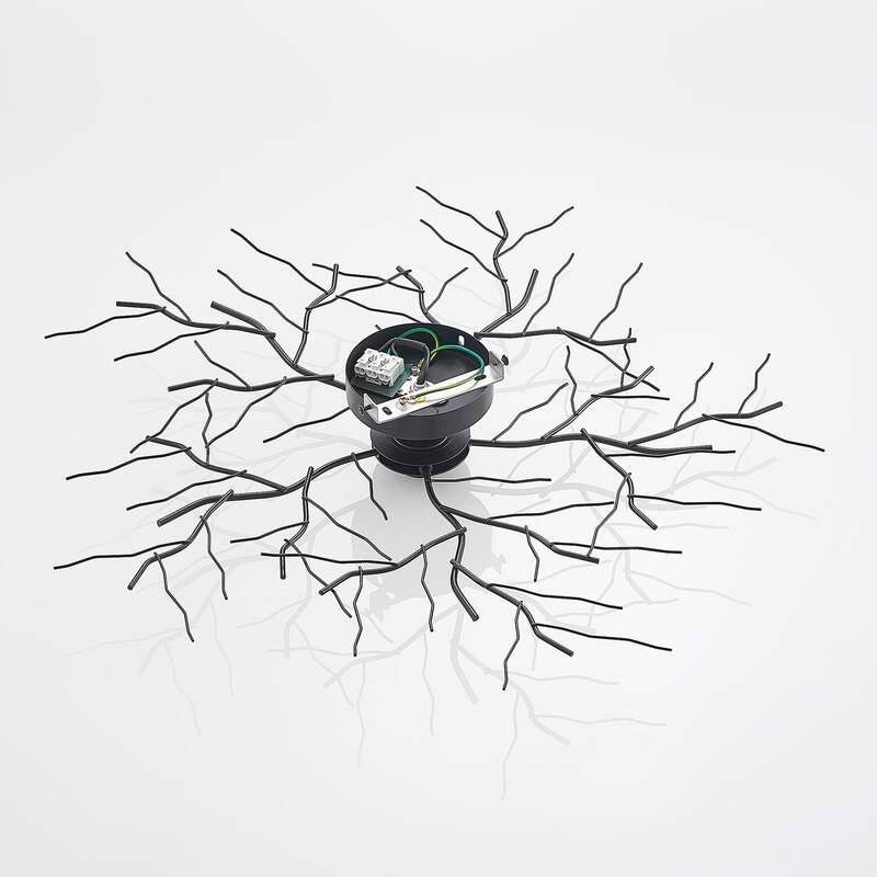Lindby Deckenleuchte Vetki LED Lampe Leuchte dimmbar schwarz Ø60cm 1-flg. Metall - 4251911706987