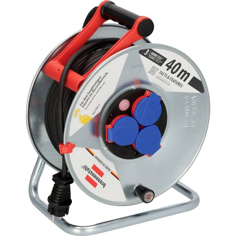 Brennenstuhl Kabeltrommel Kabelaufroller 40m Schutzkontakt-Stecker - 4007123021598