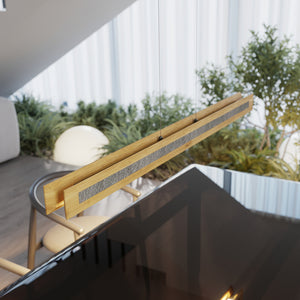B-Ware ELOBRA LED Hängeleuchte Chile S Pendelleuchte dimmbar eiche granit 116cm 3000K