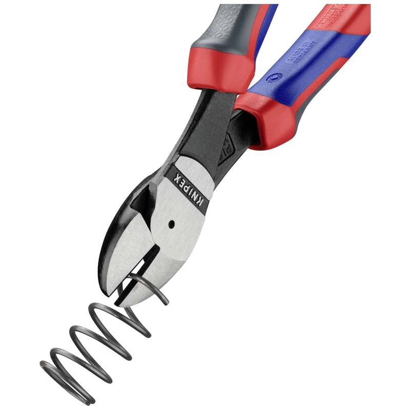 Knipex Kraft-Seitenschneider 74 02 200 Zange mit Facette 200mm Werkstatt Stahl - 4003773018360