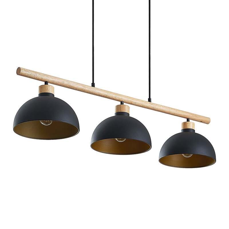 Lindby Tirzana Hängeleuchte Deckenlampe Pendelleuchte E27 dreiflammig schwarz - 4251911708950