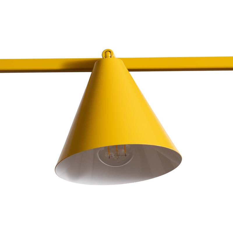 ALDEX Hängeleuchte Form 4 gelb 4-flammig dimmbar Metall E27 120 cm - 5904798657345