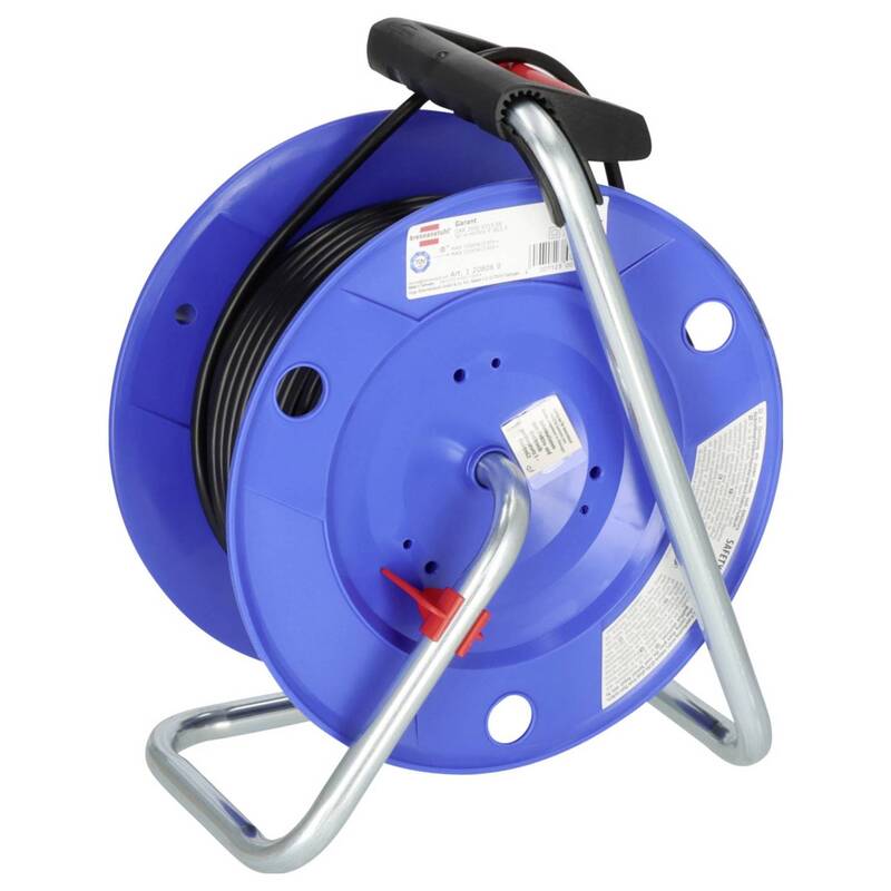 Brennenstuhl Kabeltrommel 50m Schutzkontakt-Stecker 4-fach Verlängerung schwarz - 4007123005345