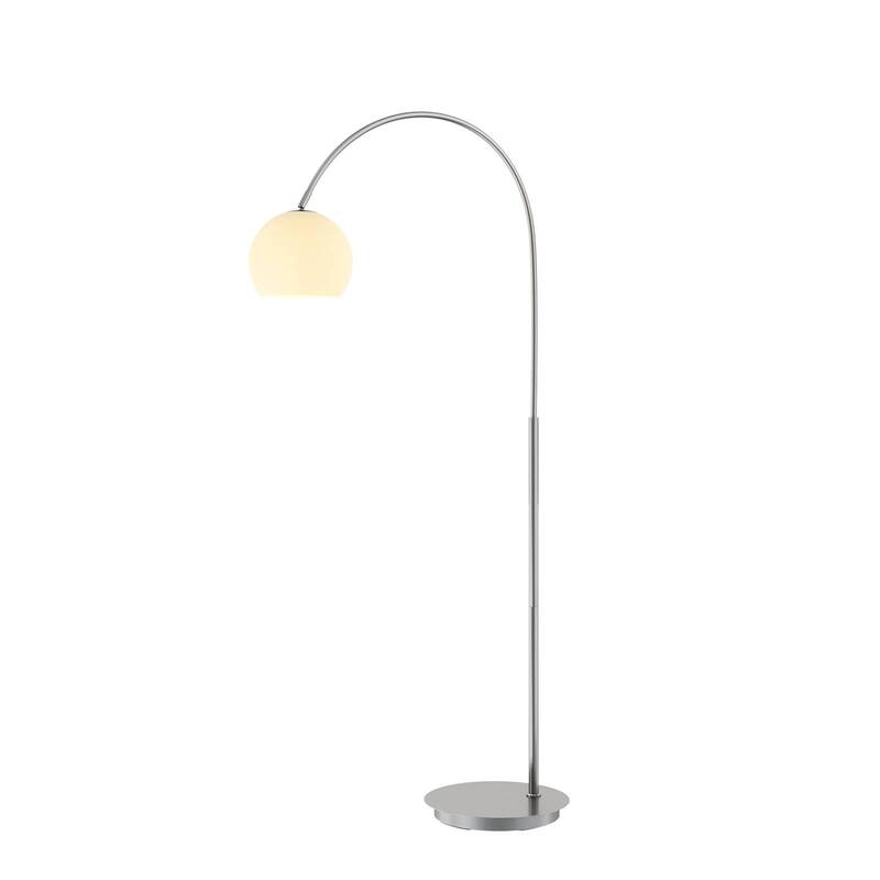 Lindby Cynthia Bogenstehlampe Stehlampe Stehleuchte Lampe E27 Glas nickel m127 - 4251096566031