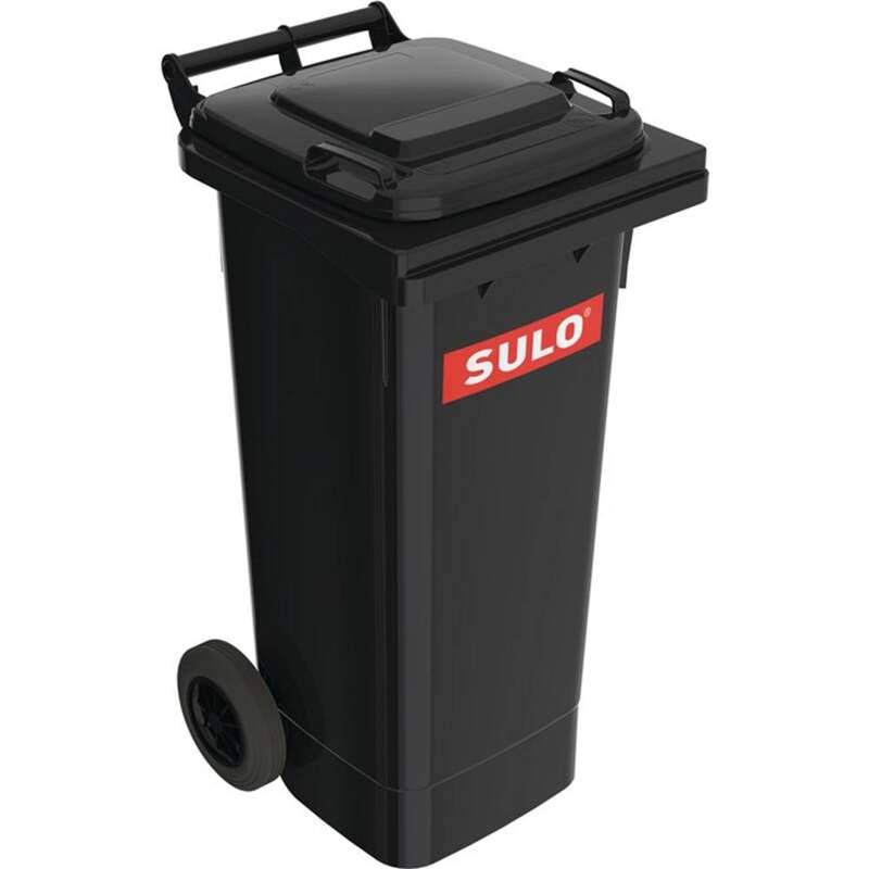 SULO Mülltonne 80 l anthrazitgrau fahrbar HDPE mit Vollgummireifen - 4020747933276