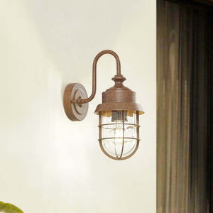 B-Ware Lindby Außenwandleuchte Adalie rostfarben LED Gartenlampe Wandleuchte IP44 31cm