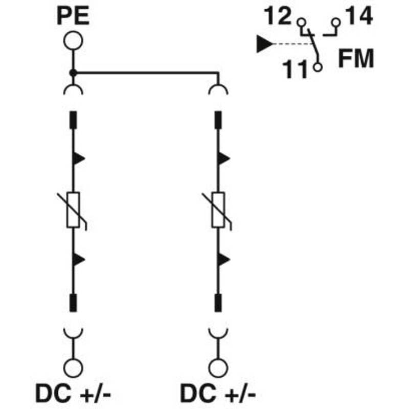 Phoenix Contact Überspannungsableiter VAL-SEC-T2-2+0-48DC-FM 20kA IP20 grau - 4055626244587