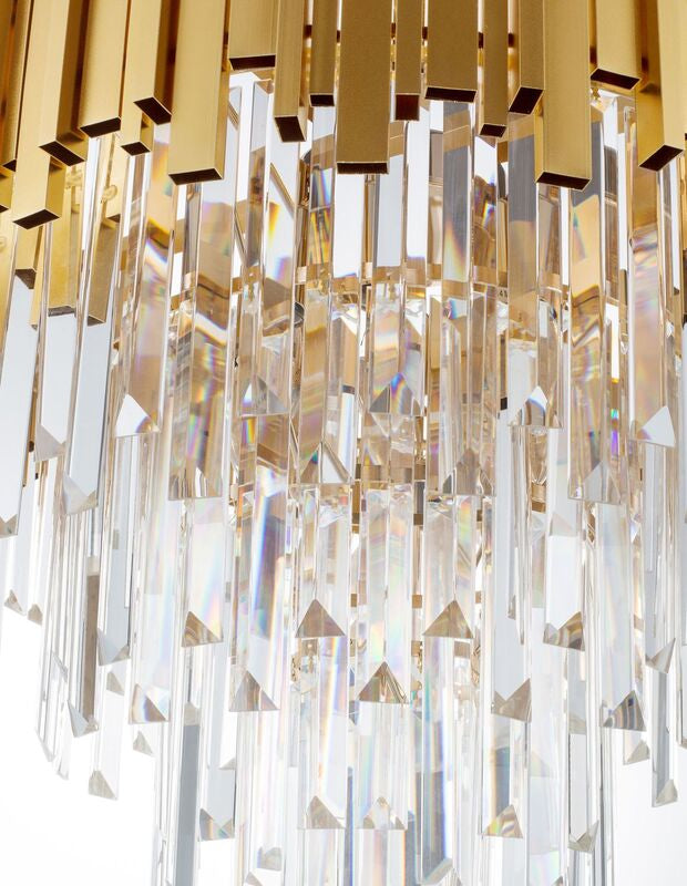 Nova Luce Pendelleuchte Hängeleuchte GRANE Gold Kristall E14 LED SIEHE TEXT/FOTO - 5212017427144