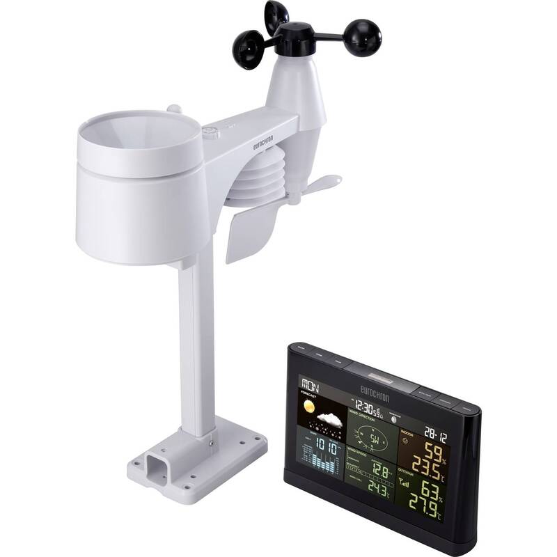 Eurochron Funk-Wetterstation Vorhersage 12-24 Stunden Schwarz digital 150m - 4064161001418
