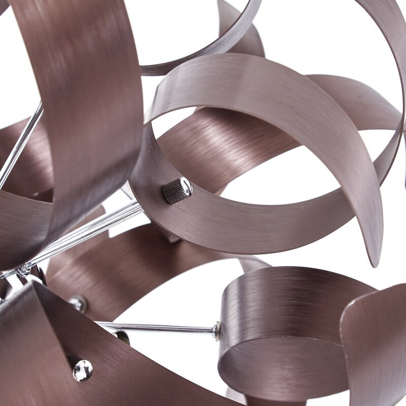 Lucande Hängelampe Kaelor Ø 46 cm kupferfarben Aluminium Hängeleuchte Leuchte - 4251911775921