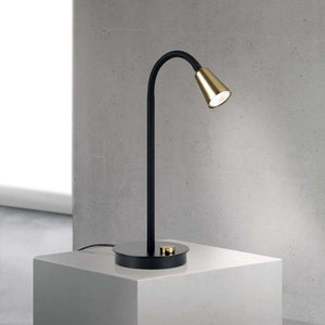 B-Ware Orion Tischleuchte Tischlampe Dotty Schwarz Gold Leuchte Beleuchtung Wohnzimmer