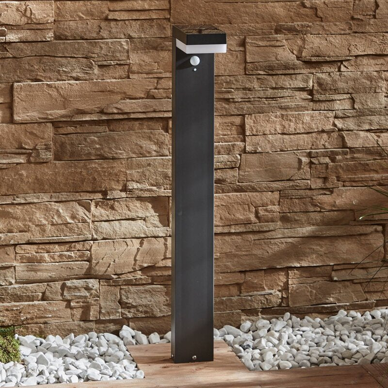 Lindby Pollerleuchte Pollerlampe LED Solar Sensor Chioma anthrazit Aussenleuc996 - 4251096556476