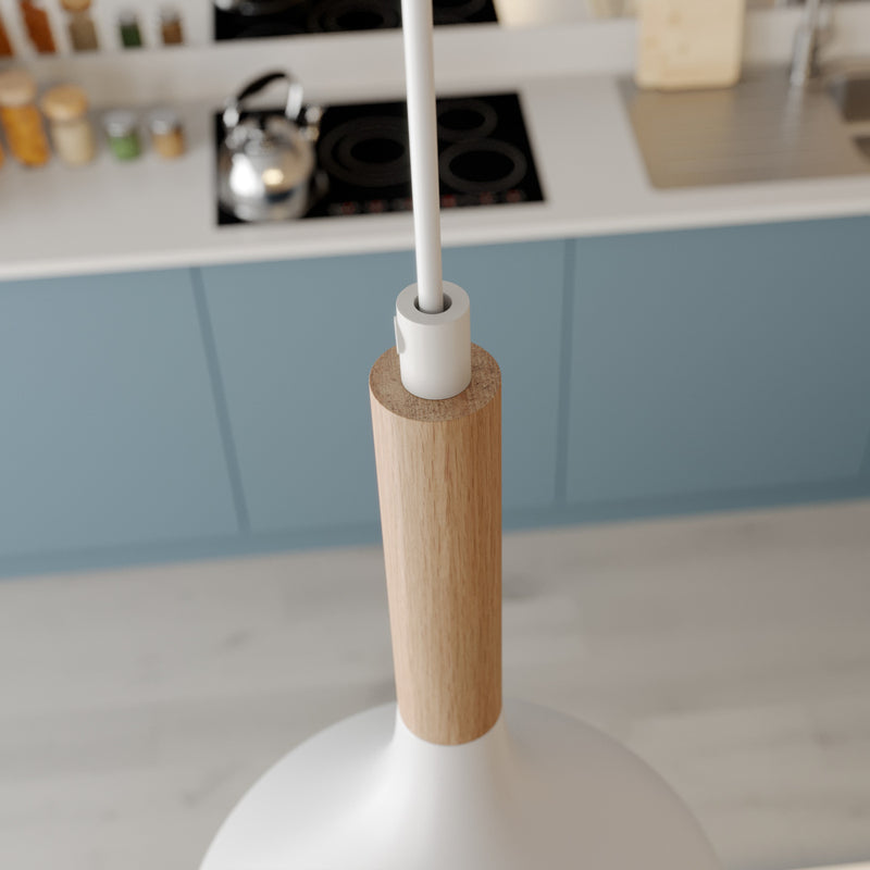 Luminex Hängeleuchte Pendelleuchte Noak LED Hängelampe dimmbar weiß natur Ø17cm - 5907565911947