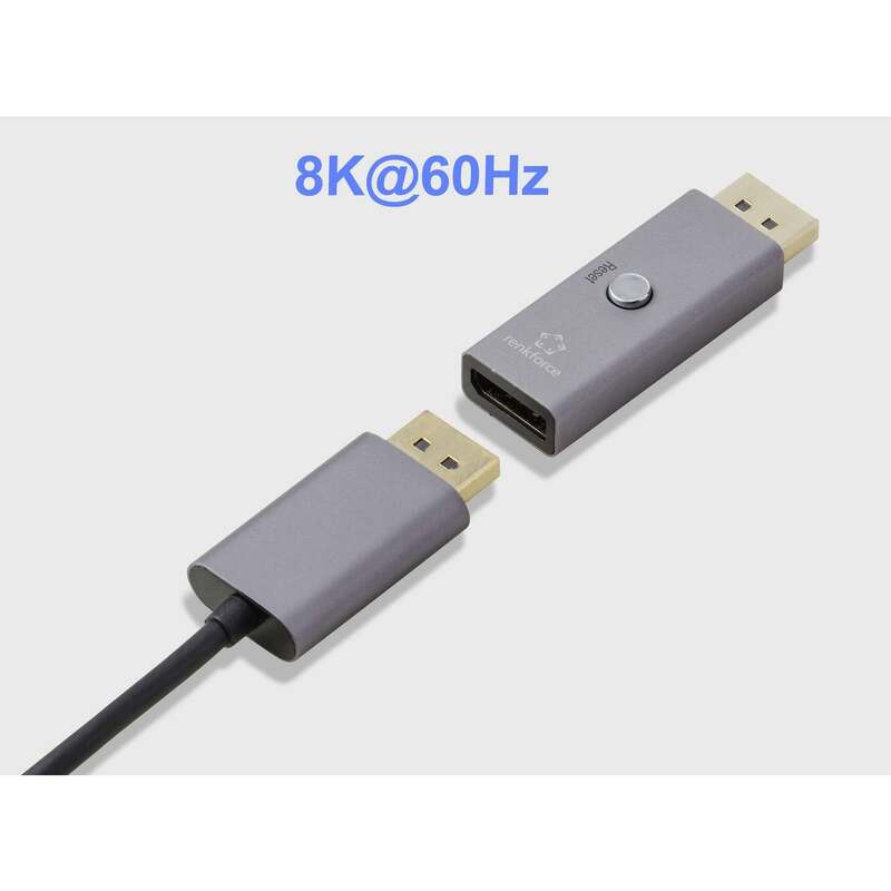 Renkforce EDID Emulator DisplayPort Adapter Monitor TV Headless Aluminium 8K UHD - 4064161488301