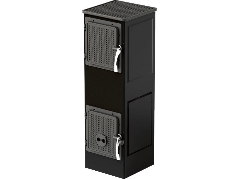 Accente Werkstattofen Toba 2.0 Heizgerät Stahl Schwarz 6 kW Keramott Brennraum - 4007876511872