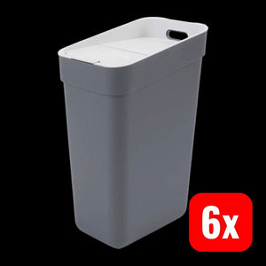 6x B-Ware Curver Mülleimer Abfalleimer READY TO COLLECT Grau Kunststoff stapelbar modular