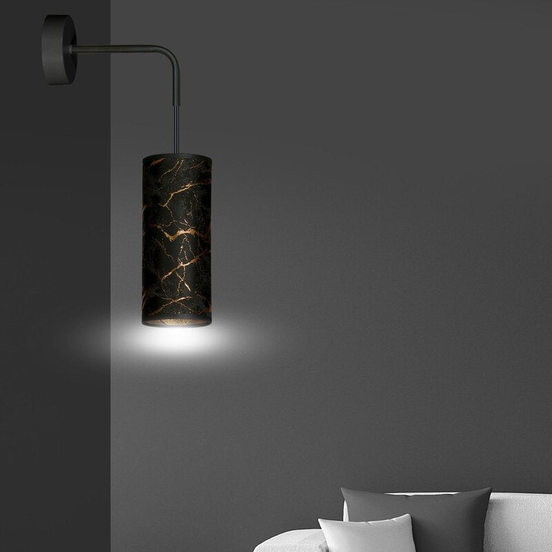 EMIBIG LIGHTING Joni Wandlampe Leuchte schwarz-marmoriert Textil Beleuchtung - 5901738920606