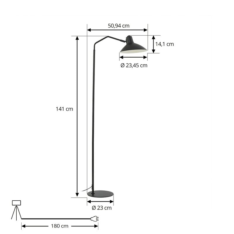 Lindby Adrik Stehleuchte Stehlampe Leuchte Lampe Standleuchte Standlampe Licht - 4251911785708