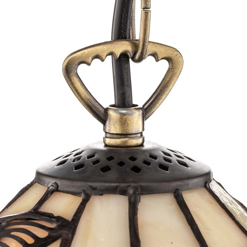 Artistar Hängeleuchte Tiffany Stil COLIBRI dimmbar Lampe bunt braun 15x13cm - 0243158701599