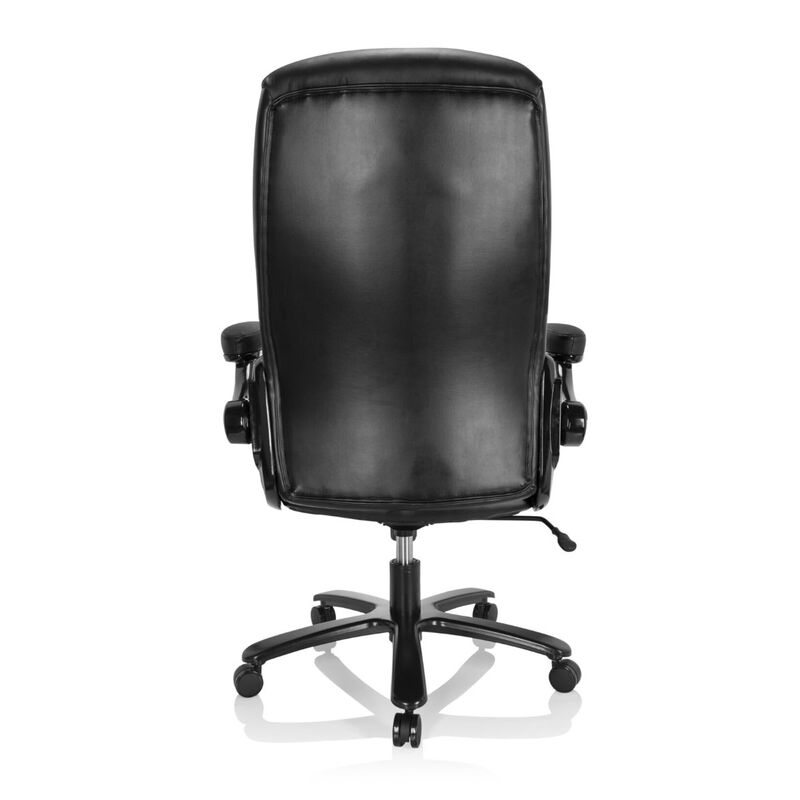 hjh OFFICE XXL Drehstuhl INSTRUCTOR III Leder ergonomisch klappbare Armlehnen - 4064323017509