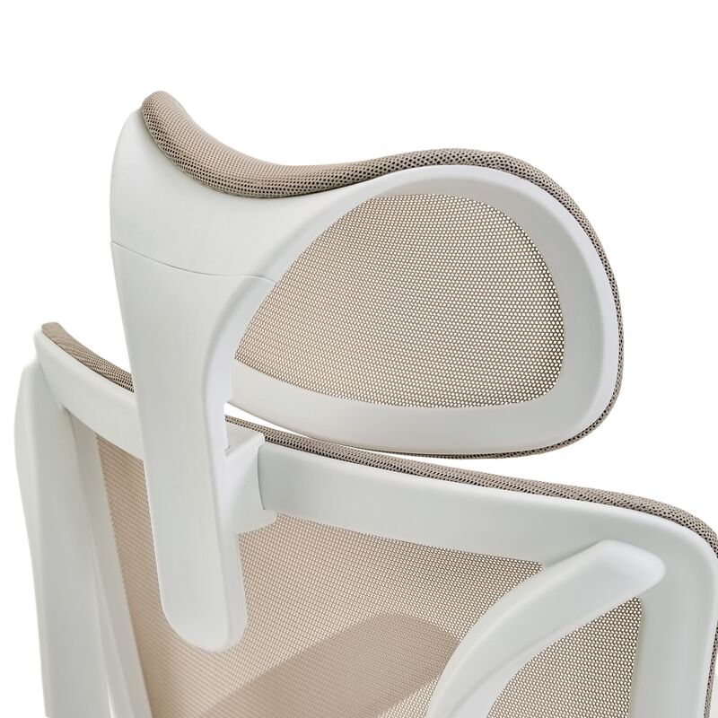 MyBuero Bürostuhl Schreibtischstuhl ERGOMY W Netzstoff Stoff Armlehnen Beige - 4064323130000