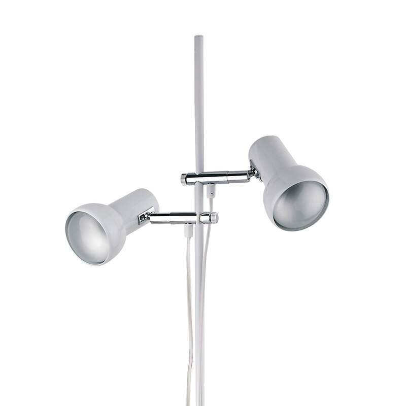 Busch Stehleuchte EIFEL LED Lampe Strahler 2-flammig weiß chrom 140cm 4,3kg - 4019231028161