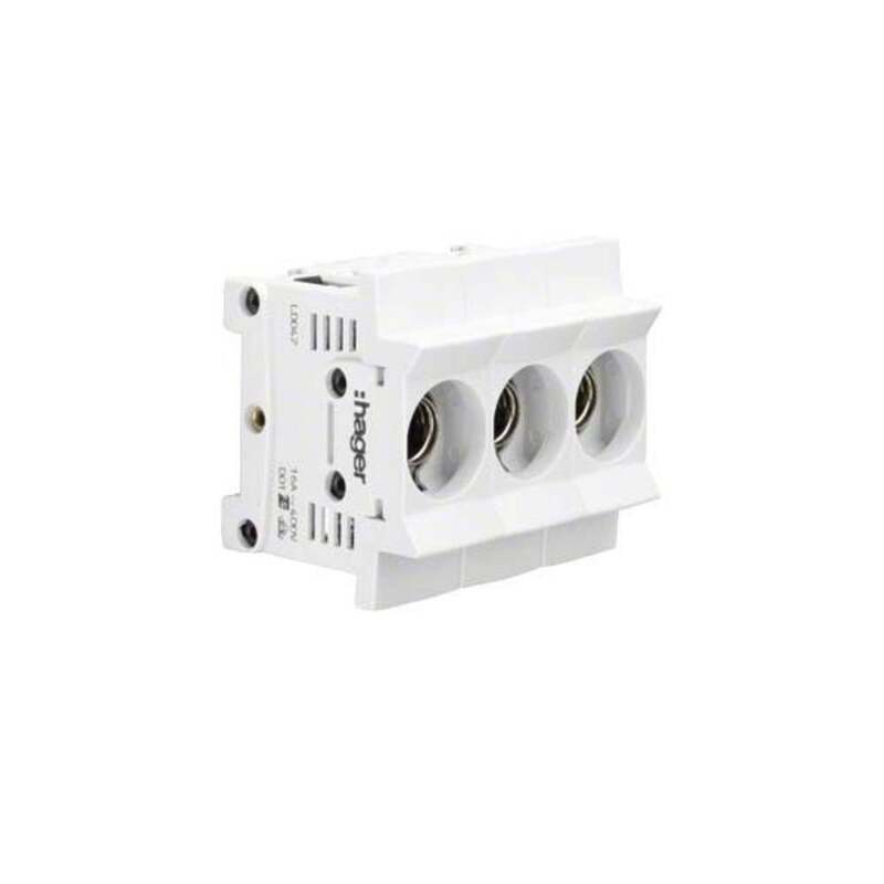 Hager Sicherungsunterteil LD047 Verteilerschranktechnik Verteilerschrank 4 STÜCK - 3250614040023