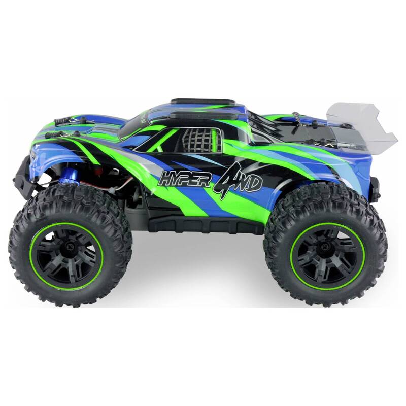 Amewi Hyper GO RC Truggy Auto Modellauto 1:16 4WD brushed RTR blau Auto Modell - 4260768517240