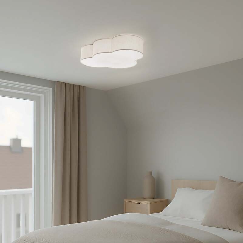 Deckenleuchte Lampe Wolke Cloud Textil beige 63 cm E27 - 5901780543365