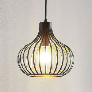 B-Ware Lindby Frances Hängeleuchte braun 1-fl. Ø 28 cm Hängeleuchte Pendelleuchte Lampe