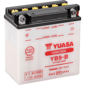 B-Ware Yuasa Motorradbatterie YB9-B 12V 9Ah Blei-Säure Schraubklemme Typ 6 robust 3,1kg