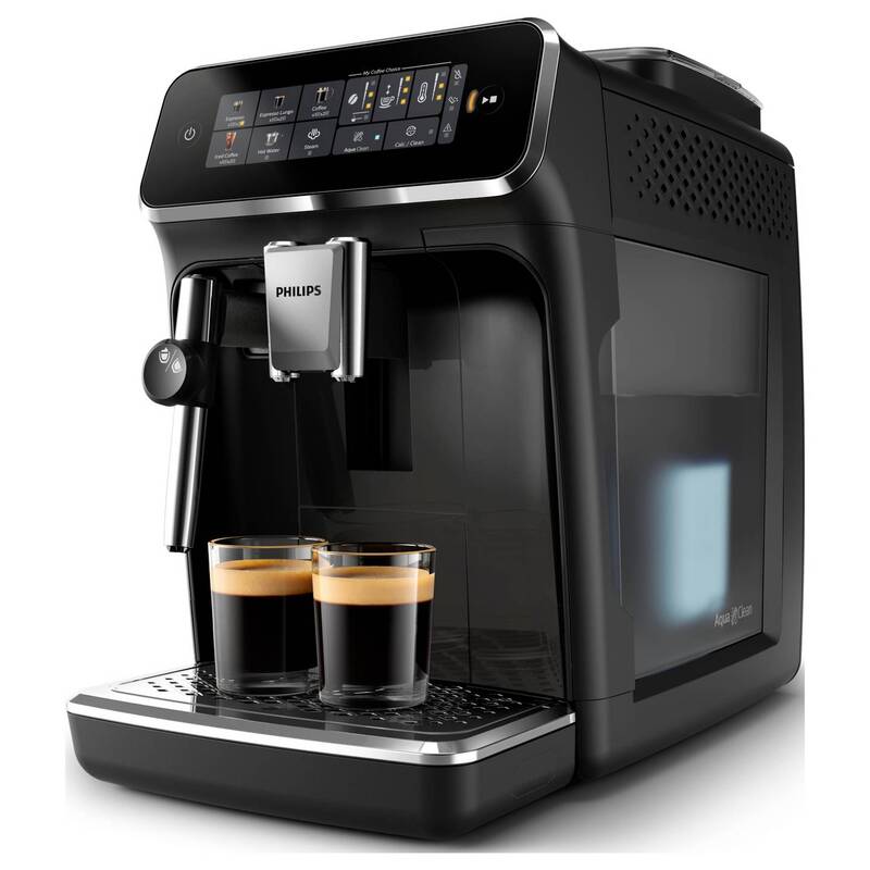Philips Kaffeevollautomat Kaffeemaschine Serie 3300 Schwarz Milchaufschäumer - 8720389028946