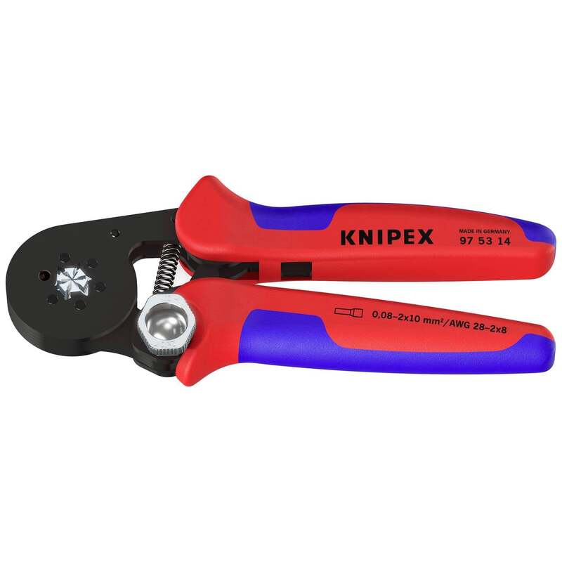 Knipex Crimpzange Aderendhülsen 0,08 bis 16 mm² Crimpwerkzeug 180mm brüniert - 4003773041474