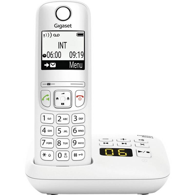Gigaset Schnurloses Telefon DECT GAP A690A Anrufbeantworter Weiß Grafik-Display - 4250366855363
