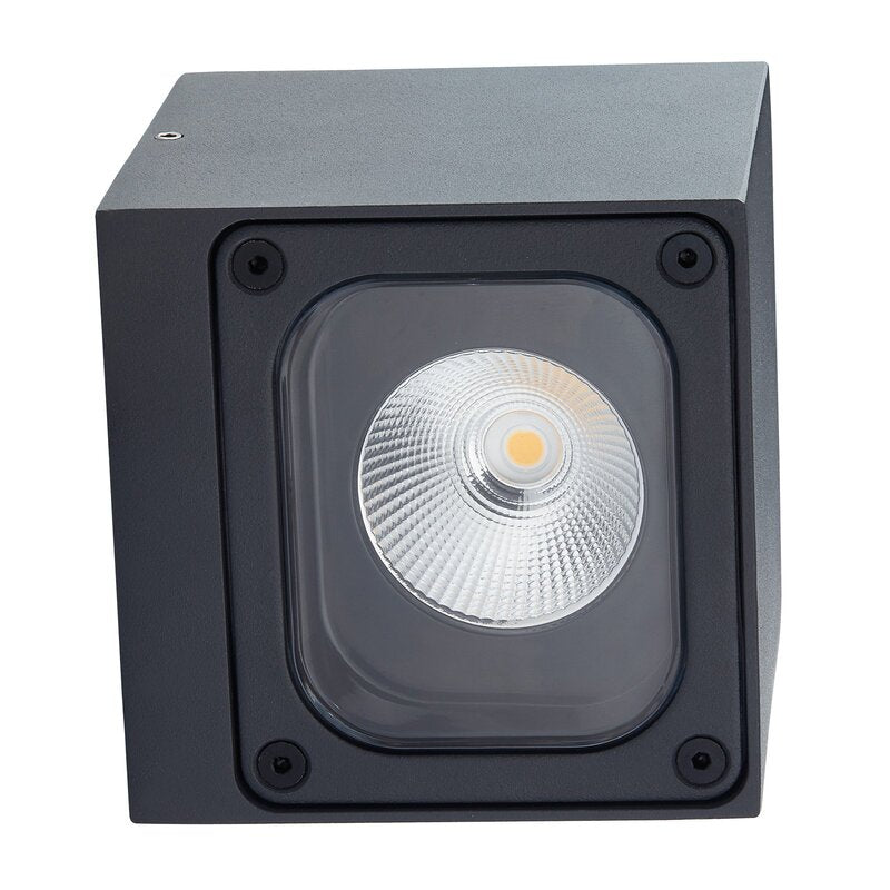 Lucande Wandleuchte Außenlampe LED Außenleuchte Merjem dunkelgrau Aluminium - 4251096537970