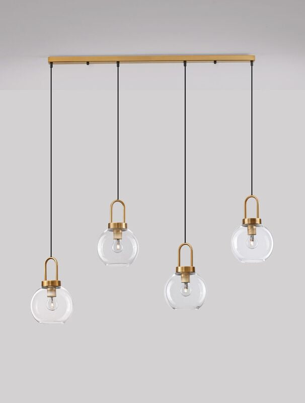 Nova Luce Pendelleuchte Hängeleuchte Lampe IRVINE Gold dimmbar 4-flg SIEHE TEXT - 5212017430991