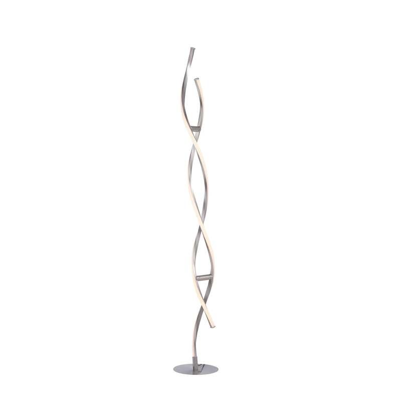LOLA Smart Stehleuchte Swing LED Lampe dimmbar RGB Farbwechsel silber 140cm - 4043689978099