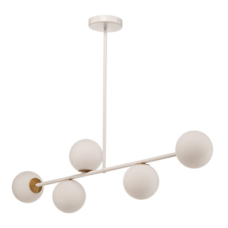 Gama Hängeleuchte Pendelleuchte Lampe LED weiß gold fünfflammig Stahl Glas - 5907554411175