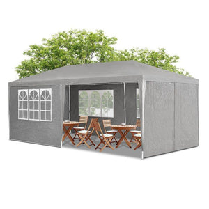 B-Ware Partyzelt 3x6m Gartenzelt mit Dach und abnehmbaren Seitenwänden für Gartenfeiern