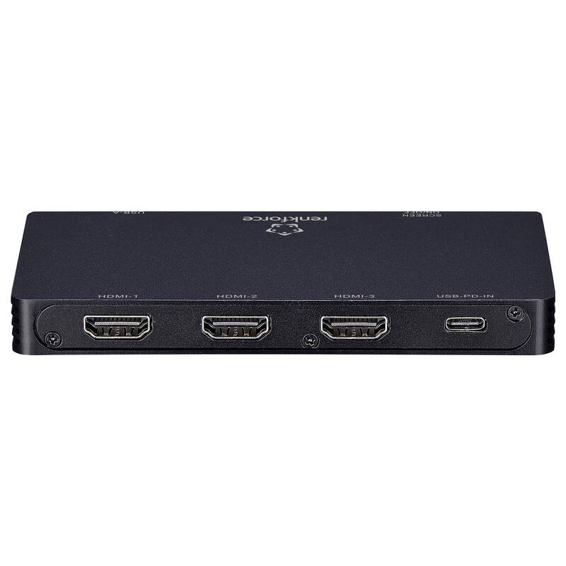 Renkforce USB-C Dockingstation RF-USBHA-550 HDMI 3-fach Power Delivery schwarz - 4064161476391