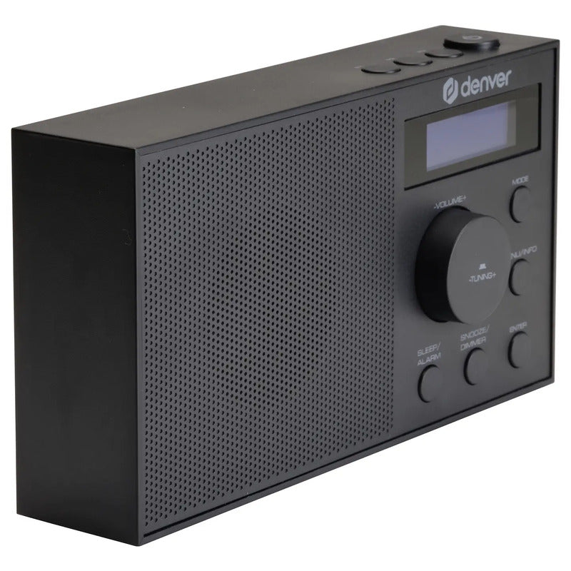 Denver DAB-51B Tischradio Schwarz DAB+ FM Weckfunktion USB-C 20+20 Senderspei... - 5706751074981