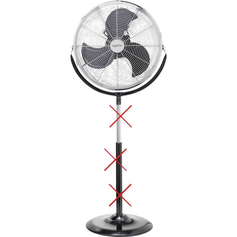 Sygonix Standventilator Turmventilator Ventilator Raumkühler 130cm Schwenkbar - 4016139076751