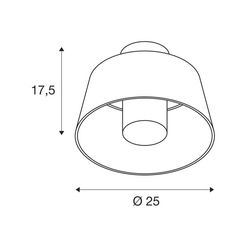 SLV Deckenlampe Photoni LED Außenleuchte dimmbar schwarz Aluminium Ø25cm IP65 - 4024163280952