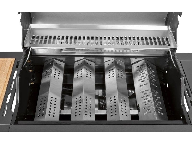 Jamestown Gasgrill KNOX Master Class 4-Brenner Gusseisen schwarz mit Abdeckhaube - 4007873299438