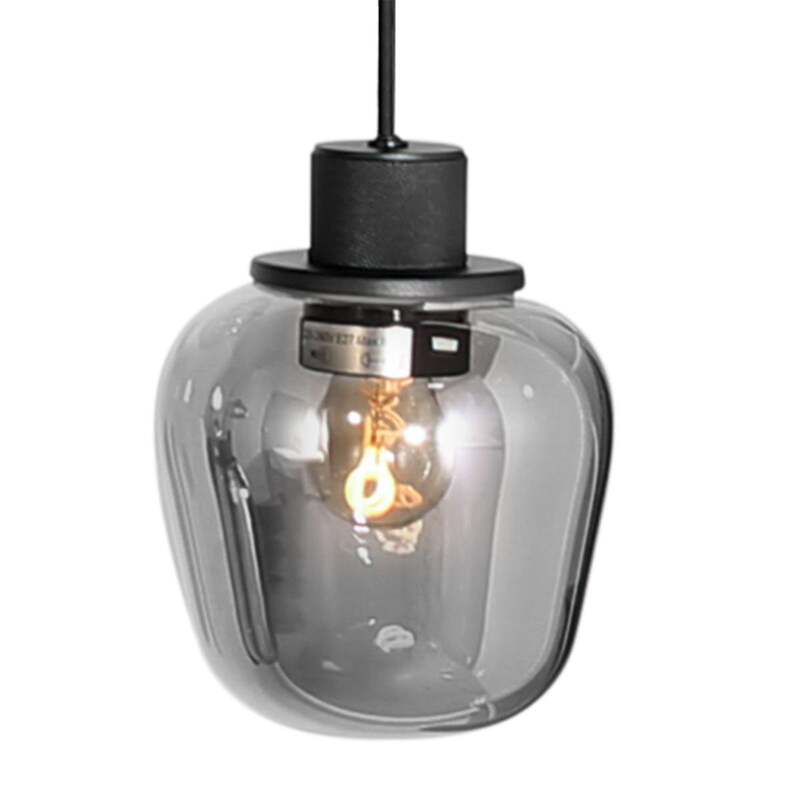 Hängeleuchte Reflexion 9-flammig schwarz Metall Glas Steinhauer 2700K Dimmbar - 8712746172959