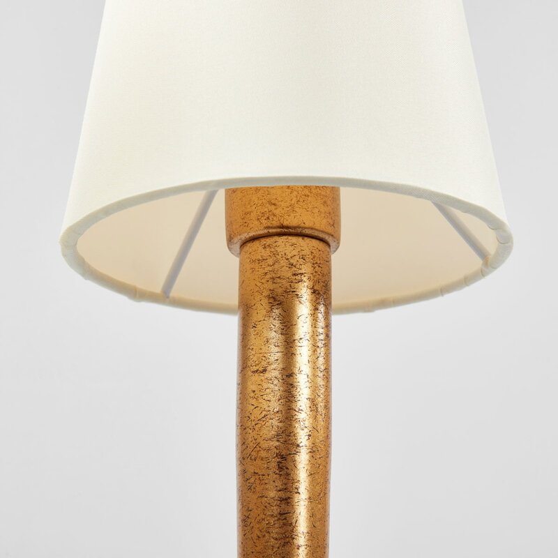 Mantra Iluminación Tischleuchte Paola Tischlampe E14 2fl gold mit Textilschirmen - 8435153235467