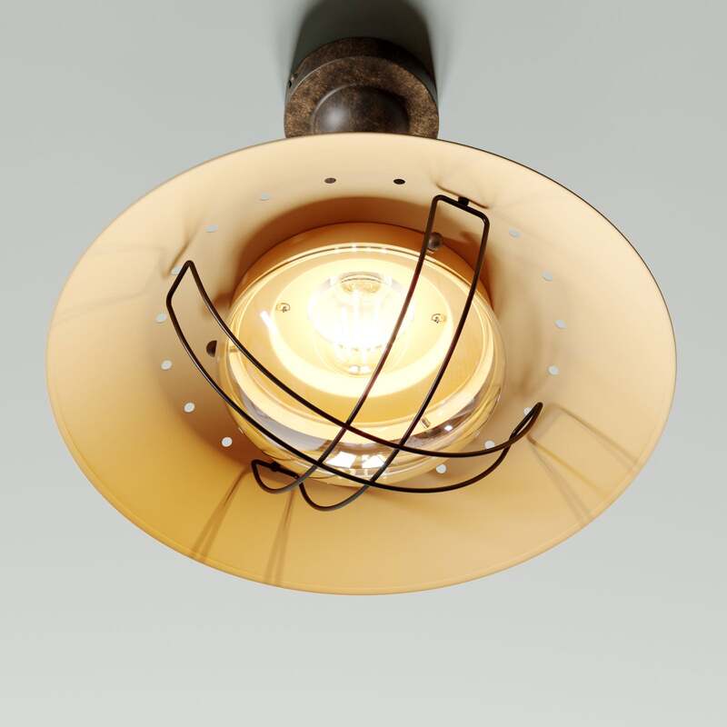 Lindby Deckenleuchte Deckenlampe Louisanne LED rustbraun Ø35cm Leuchte - 4251096527216