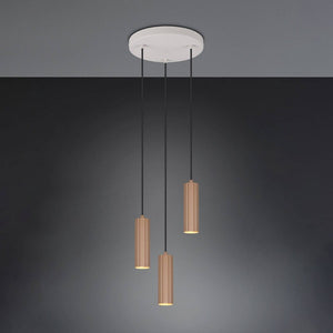 B-Ware TRIO Pendelleuchte Hängeleuchte Soka GU10 3-flammig LED Lampe Metall coffee 28cm