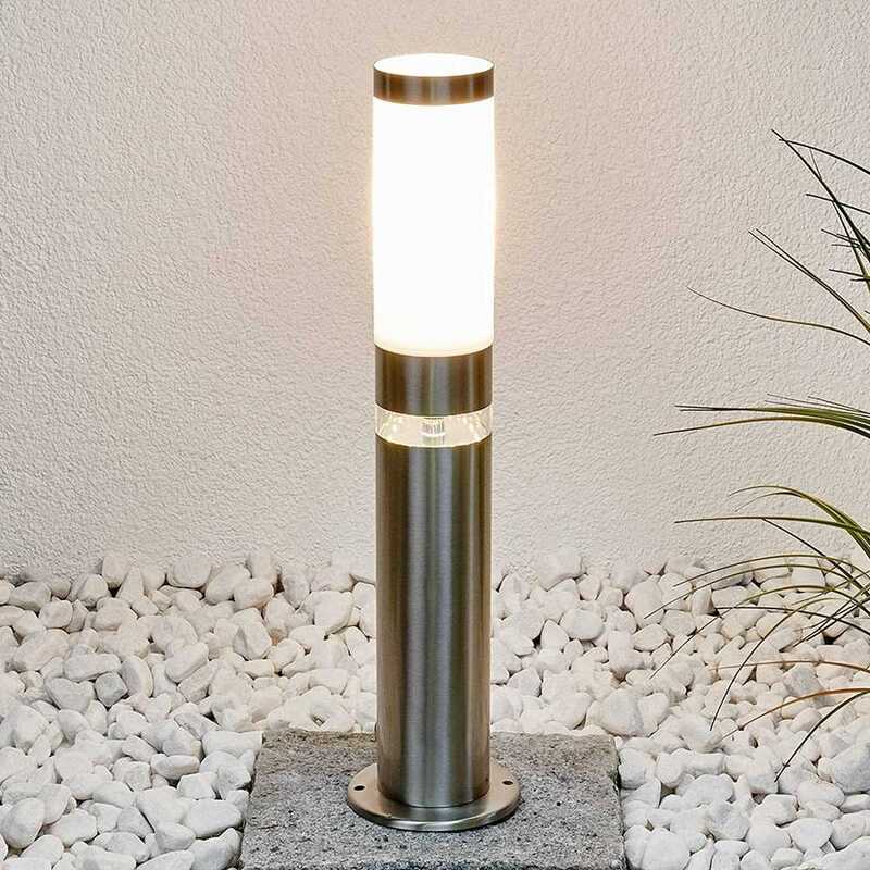 Lindby Sockelleuchte Außenleuchte Binka Gartenlampe E27 LED Edelstahl 50 cm IP44 - 4251096500578