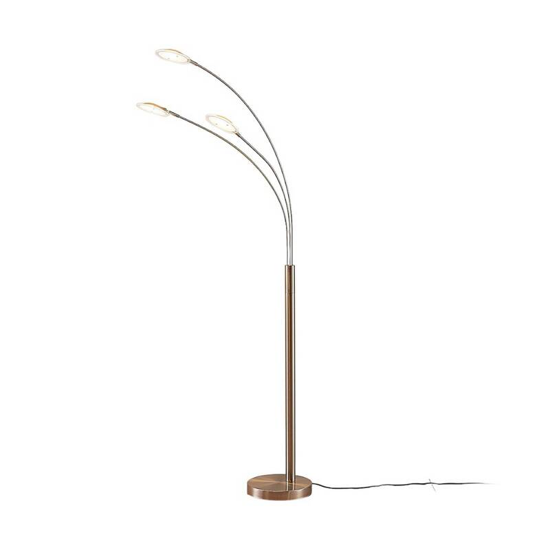 Lindby LED-Stehlampe Anea Stehleuchte Lampe Leuchte LED 3-flammig nickel - 4251096543186